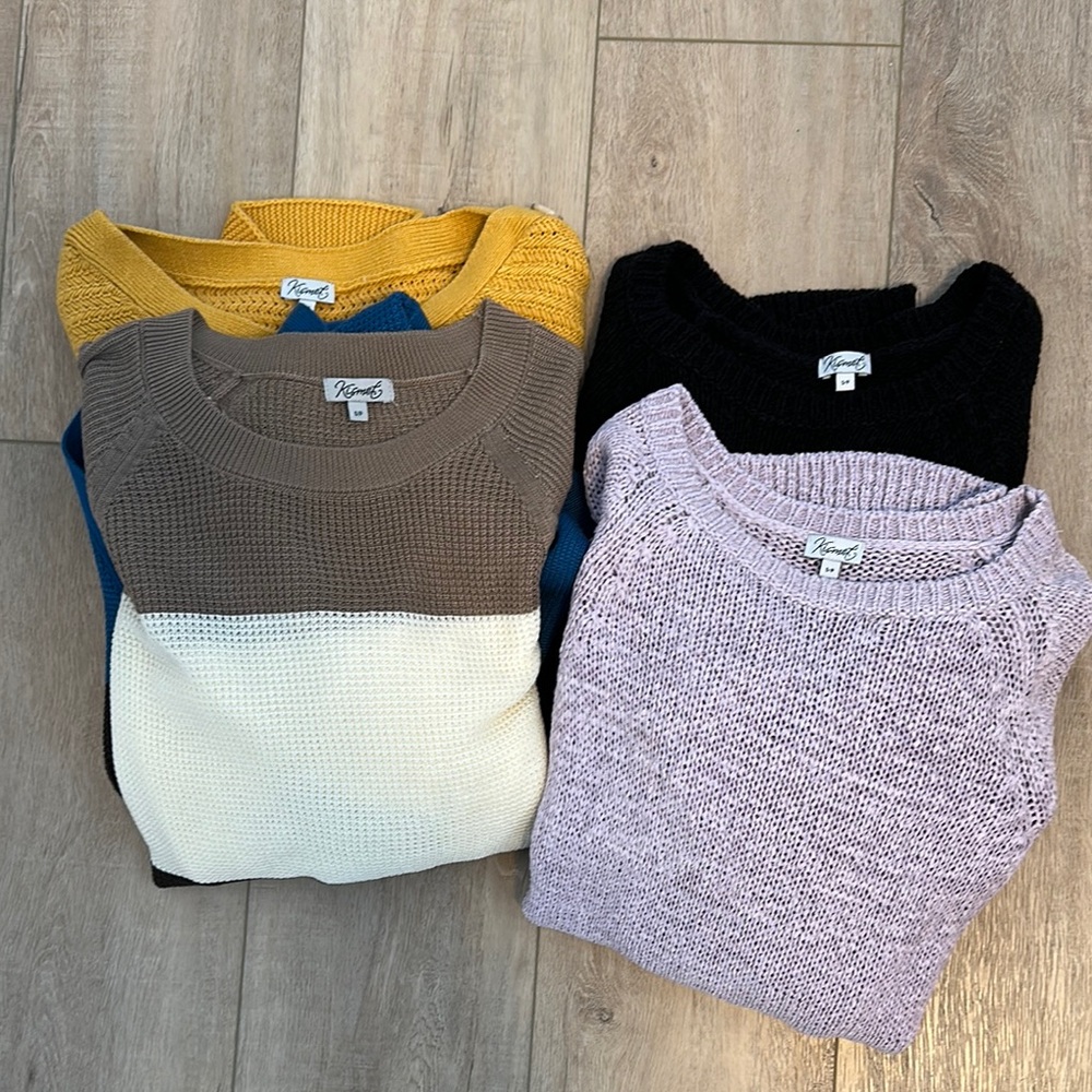 Women's Sweater Collection - Black, Cream, Purple, Yellow